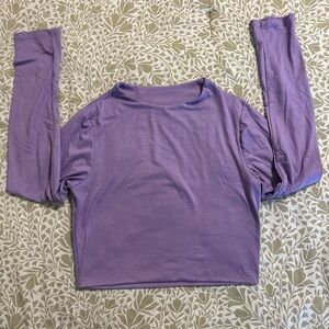 OOTDFash Lavender Long Sleeve Top
